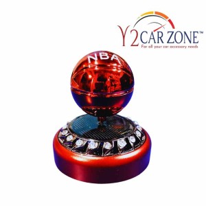 SOLAR POWER ROTATING CAR MOVING BALL - red