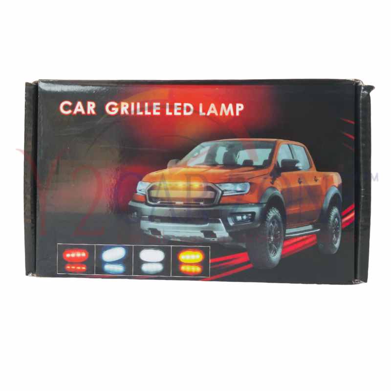 Car Front Grill Light Universal 4 PCS Smoke Shell Compatible With All Cars