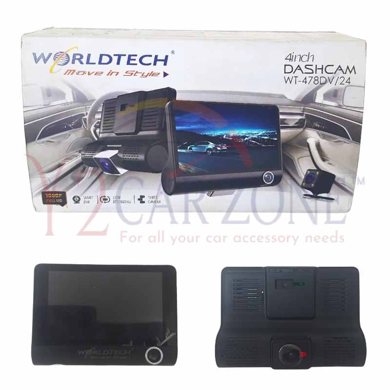 WorldTech 4Inch Dashcam WT-478DV/24 Smart DVR