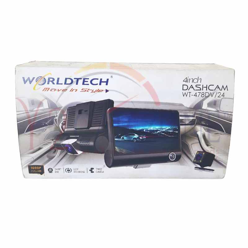 WorldTech 4Inch Dashcam WT-478DV/24 Smart DVR