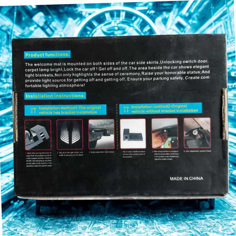 Angels Wings Light Car Rearview Mirror Shadow Projector Lamp