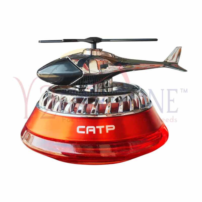 Car Solar Powered Rotating Helicopter Car Air Freshener, Aromatherapy Diffuser