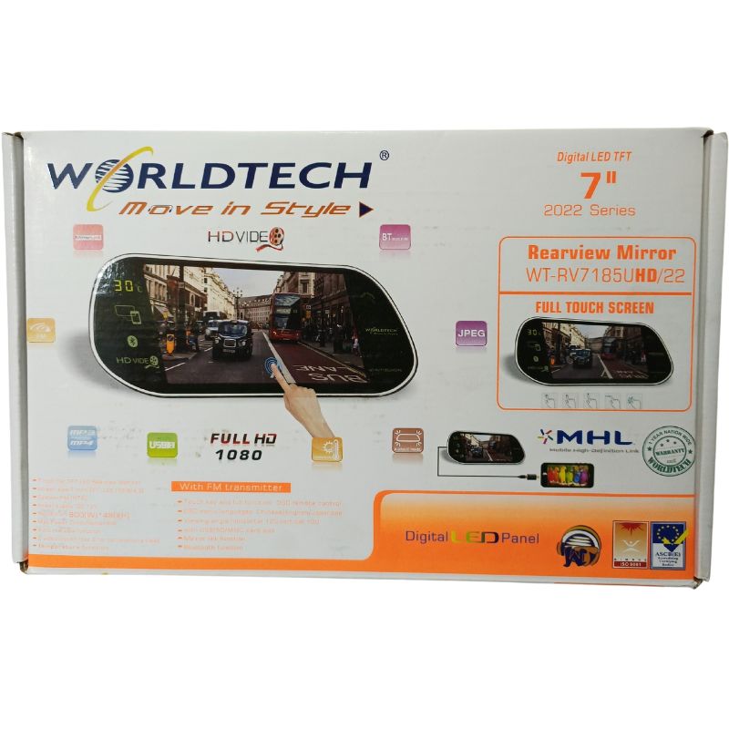 WorldTech 7 inch Mirror TV Full Touch display