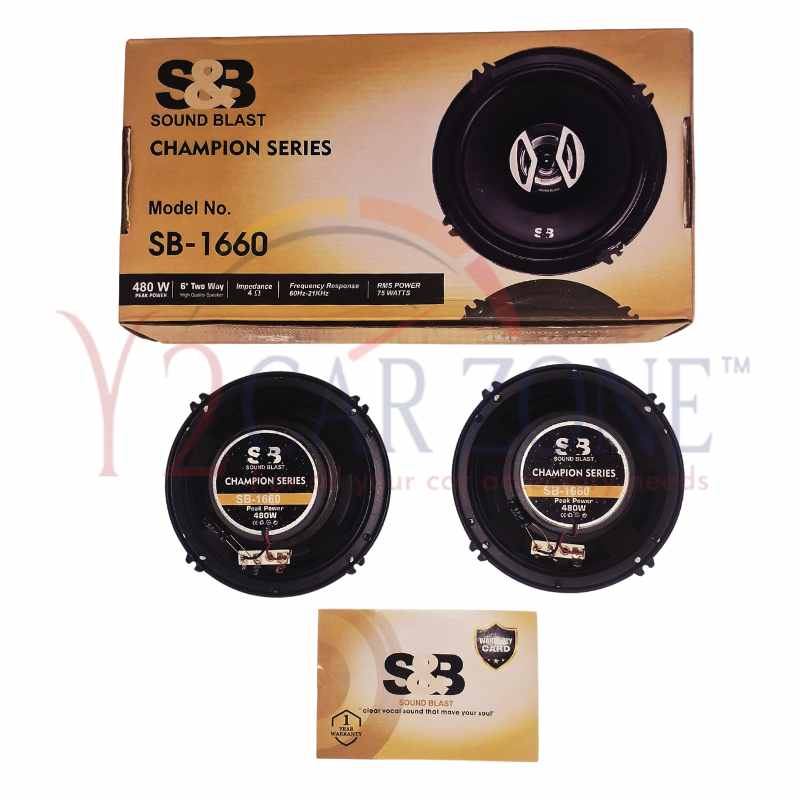 SOUNDBLAST 6' Two Way Speaker 480W  SB-1660
