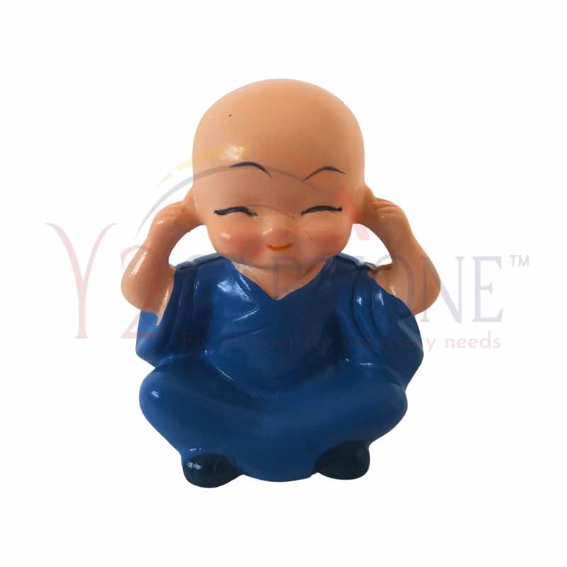 Buddha Monk Showpiece Cute Mini Idol for Car Dashboard