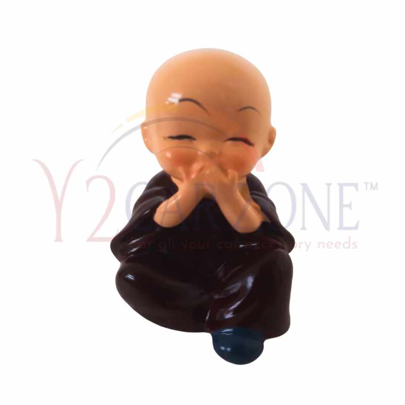 Buddha Monk Showpiece Cute Mini Idol for Car Dashboard