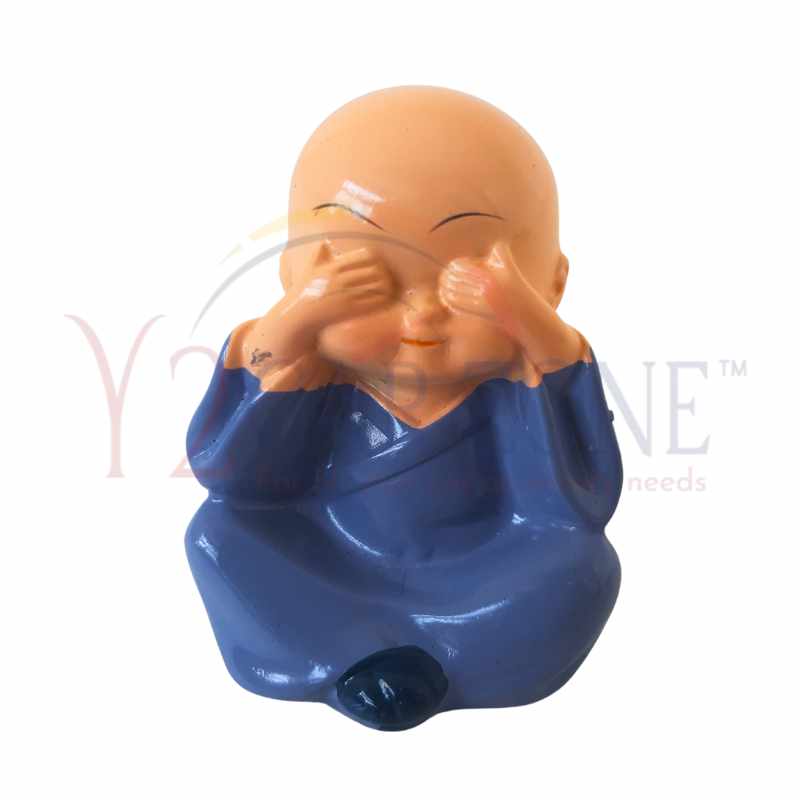 Buddha Monk Showpiece Cute Mini Idol for Car Dashboard