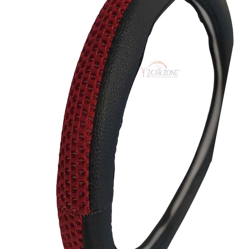 Buy Steering Wheel Covers Red Black Small Size Online at Best